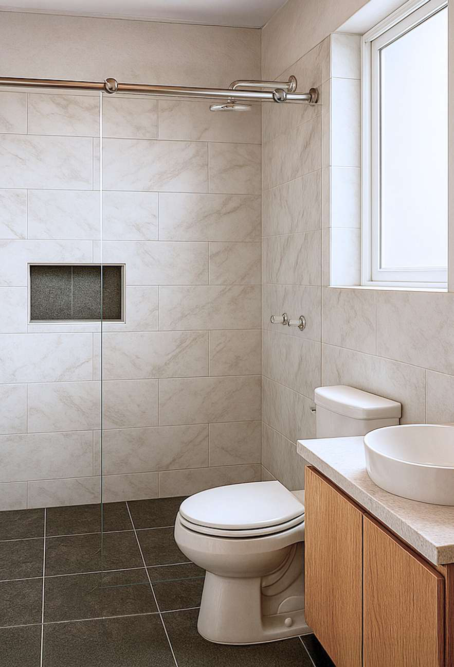 Render de un baño de un apartamento de Living 57